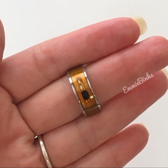 ✨3/38 New Stainless Steel Computer Chip | NFC Chip Band Ring Unique Unisex Gift - Picture 2 of 15